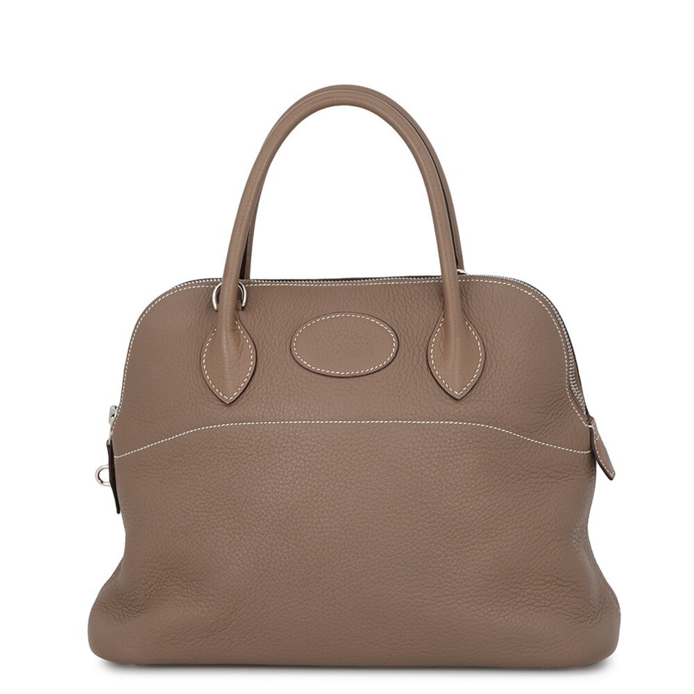 Hermes Bolide 31 Handbag, Etoupe, Taurillon Clemence Leather, □I Stamp, HERME...